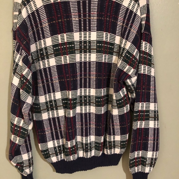 Vintage Funky Plaid Grandpa Sweater - Picture 3 of 5